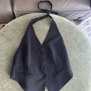 Worn once Because of Alice Women's Black Halter Vest